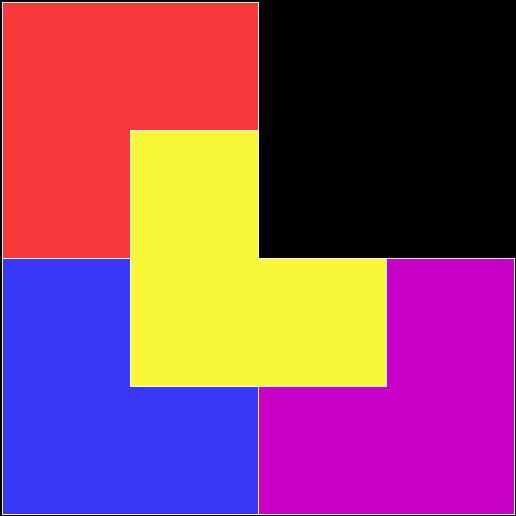 A rep-tile that divides into four copies of itself