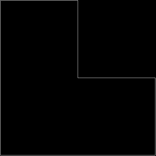 Rep-tile dividing twice into four copies of itself