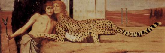 Caresses by Fernand Khnopff (click for larger image)