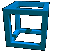 An animated gif of a hexahedron