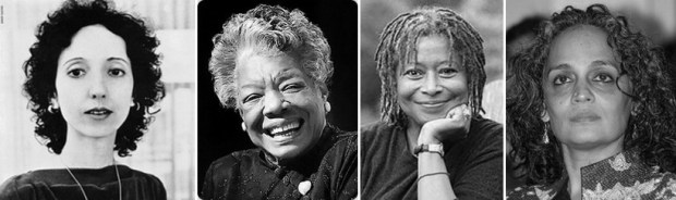 L-R: Joyce Carol Oates, Maya Angelou, Alice Walker, Arundhati Roy