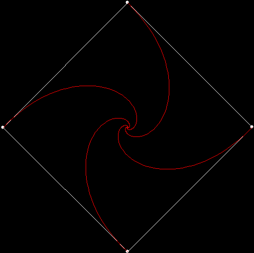 Four mice chasing each other