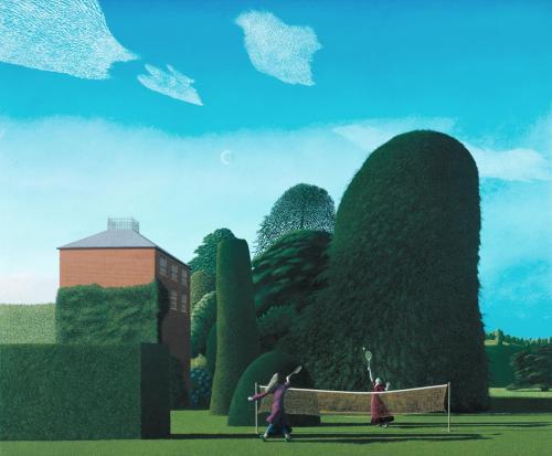 The Badminton Game by David Inshaw