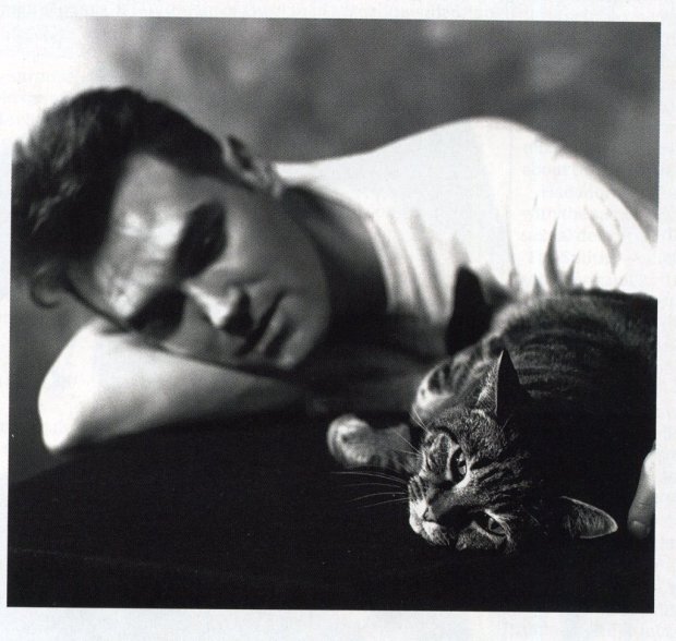 Morrissey with a cat